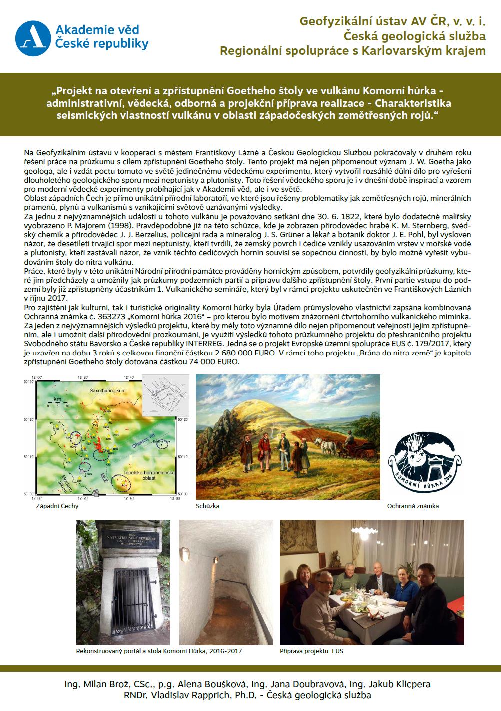 4. Prezentační poster RP Komorní hůrka na Představení