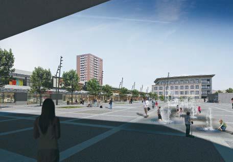 Samotný obvod je dělen na několik částí, a nemá tak přirozené centrum. Záměrem je proto vytvořit moderní veřejný prostor, který by tuto funkci plnil.