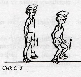2 Stoj, pokrčit přednožmo, pytlík na nártu, ruce v bok: balancování ve stoji na jedné noze s pohledem vpřed