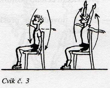 stupeň Stoj spojný bokem k židli: úklonem vzpor stojmo pravoruč, unožit levou, vzpažit levou - výdrž hlavní účinek -