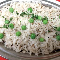 indischer Reis mit Erbsen) 57) Jerra Rice 49 Kč indická rýže s kmínem (indian rice with cumin / indischer Reis mit
