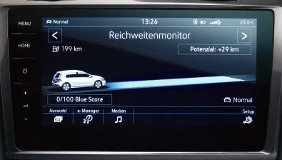 S 04 Navigační systém Discover Pro (výbava na přání) ve voze e-golf zahrnuje navíc funkce specifické pro elektromobil.