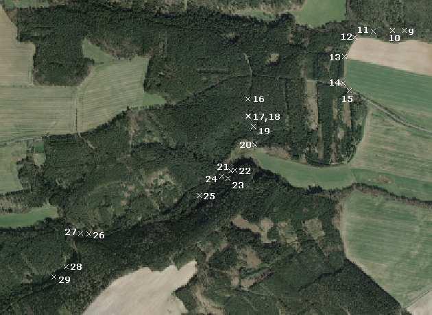 Obr.45 Trasa GPS observace, druhá část Tab.