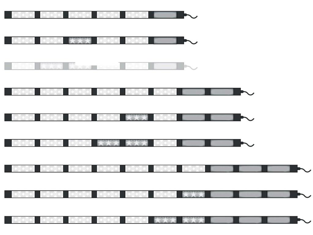 LED směrová alej s krajními výstražnými moduly LED A TC 36 / 38 / 310 Doplněk k návodu k použití a montáži Nastavení výstražných modulů: 1) Červený vodič SOUČASNĚ se zeleným vodičem připojte ke