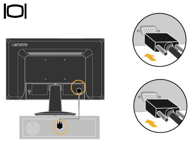 Připojení a zapnutí monitoru Poznámka: Před provedením tohoto postupu si nezapomeňte přečíst Bezpečnostní informace na straně iv. 1.