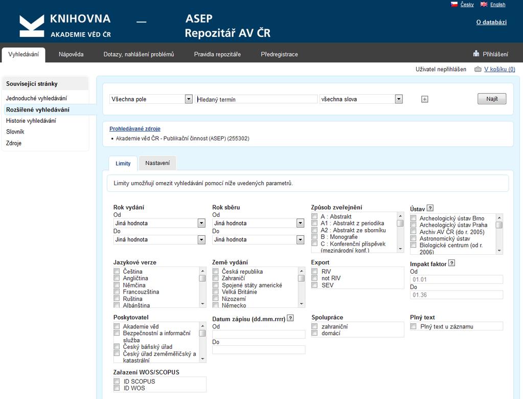 ARL webové formuláře 25.8.2016 Vstup do formulářů najdete v online katalogu. Pro vstup do formulářů je potřeba se přihlásit. Heslo pro vstup do systému obdržíte od pracovníků KNAV.