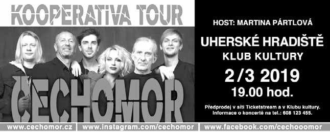 00 UHERSKÝ BROD Zazpívej, slavíčku 2019 - předvýběrové kolo 44. ročníku přehlídky dětských interpretů lidových písní Uherskobrodska Dům kultury, út 19. 2., 13.00-18.