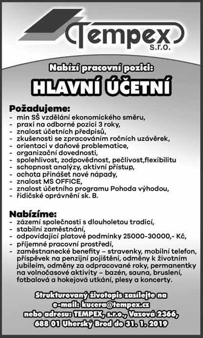 6 PERSONÁLNÍ INZERCE HLEDÁTE FLEK? JSTE TU SPRÁVNĚ! HLEDÁM PRÁCI Hledám uplatnění jako zkušený řidič skupiny B. Možno i nepravidelně.