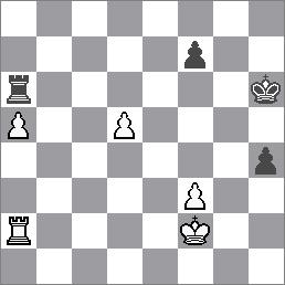 Capablanca - Tartakower, New York 1924 Věže obou stran jsou stejně agresivní. Černý král je odřezaný, ale bílého krále může po 1 Vxc3 2.Kf2 potkat stejný osud. Proto: 35.Kg3!