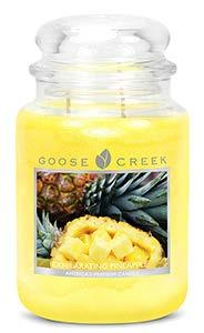 EXHILARATING PINEAPPLE This pineapple scent is cool and sweet with sugar water, tart lemon, sliced pineapple, and vanilla bean.