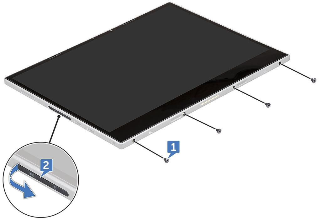 4 Vložte plastový nástroj do slotu pro kartu microsim/microsd.