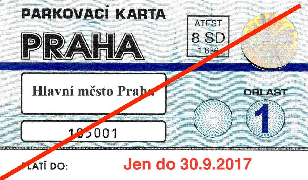 Parkovací karty po platnosti z čelního skla vozidla odstraňte. Nemusíte nikam chodit, dobu platnosti máte vyznačenu na dokladu obdrženém při vydání původní karty.