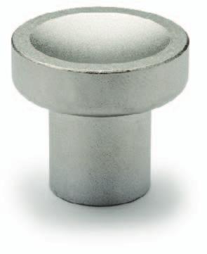 GN 676.5 Knobs Material AISI 303 stainless steel wit san-blaste finis. Rim Type A: plain. Type B: knurle. Mounting ole Tappe blin ole. Applications Knobs GN 676.