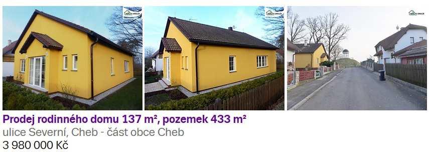 a.1) srovnatelná nemovitost č.1. Cheb -