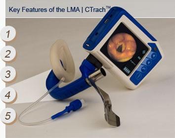 LMA CTrach Nový koncept tracheální intubace Minikamera vestavěna uvnitř manžety LMA LMA CTrach, 100 pts. lokalizace hrtanu u 84%, úspĕšná tracheální intubace u 96% (Liu et al.