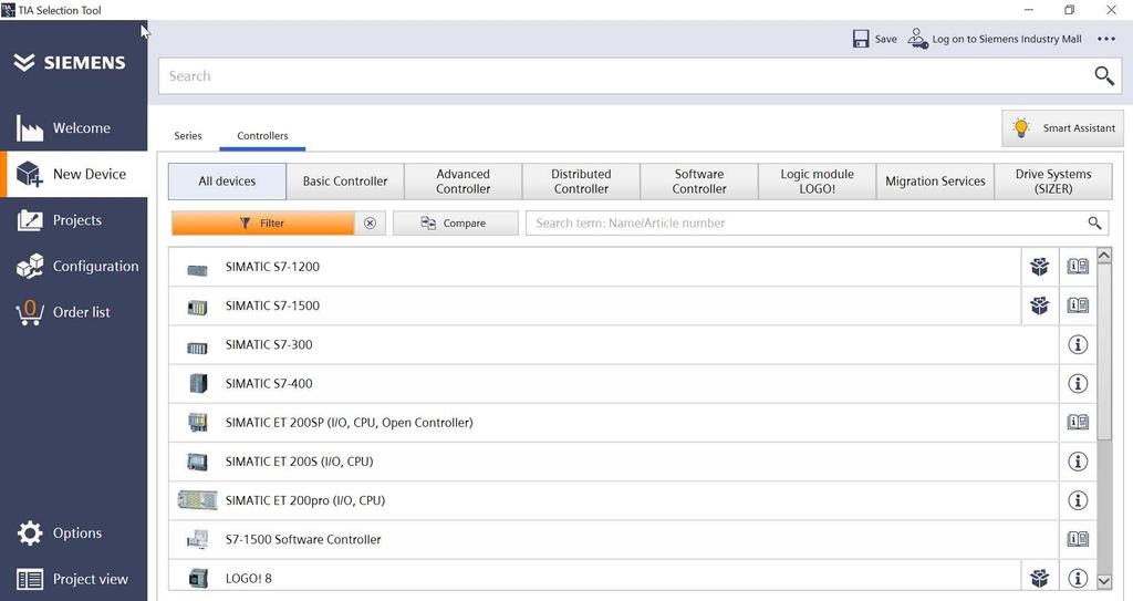 TIA Selection Tool