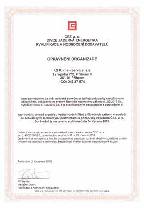 11 Certifikace Zaručujeme 100% kvalitu produktů aše vzduchové filtry jsou navrženy a vyráběny s hlavním cílem zajištění čistého vzduchu nejefektivnějším způsobem, za konkurenční cenu a s minimálním