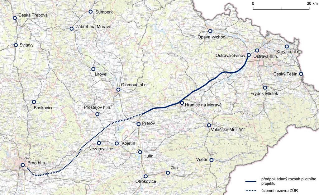 RS1 (Brno) Přerov Ostrava Pro hodnocení kvality nabídek na zpracování SP bude použita metoda Best Value, soutěž byla zahájena v 11/2018, dokončení SP se předpokládá v 06/2020, Studie bude zejména