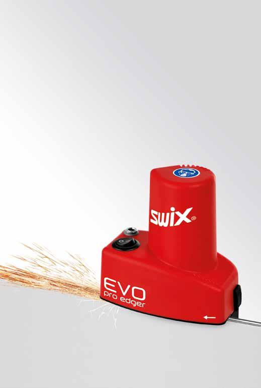 SWIX EVO Pro Edger SWIXFACTOR: PRECISION A high precision electrical side edge tuner. Very easy to operate, due to its ergonomically design, quick disc change and easy angle setup.