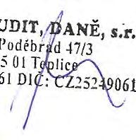 Mgr. Ing. Vladislava Sahulová, evidenční 1500 Datum zprávy auditora: 28.4.2017 číslo / EKONO-AUDIT, I ANĚ, s.r.o. J. l l' O dťbr d.