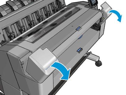 1. Na předním panelu stiskněte ikony a a poté možnost Replace ink cartridges (Vyměnit inkoustové