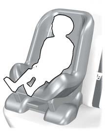 Bezpečnost dětí Dětská bezpečnostní sedačka UPOZORNĚNÍ Při používání dětské sedačky na zadních sedadlech se ujistěte, že je dětská sedačka pevně opřena o sedadlo vozidla.
