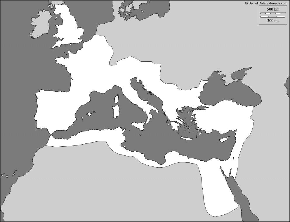 Zakresli do slepé mapy Římské říše