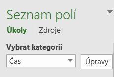 1 Odebrání pole z tabulky Kterékoliv pole můžeme odstranit pomocí místní nabídky názvu pole (pravé tlačítko myši). Z ní vybereme Odebrat pole. 2.1.2 Přidání pole do tabulky Pole, které chceme do tabulky vložit, vybereme v části Vybrat pole.