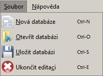 komponenty JMenu komponenty tohoto typu se přidávají do JMenuBar (standardně se vkládají vedle sebe od levého horního rohu). V tomto případě nabídka Soubor a Nápověda.