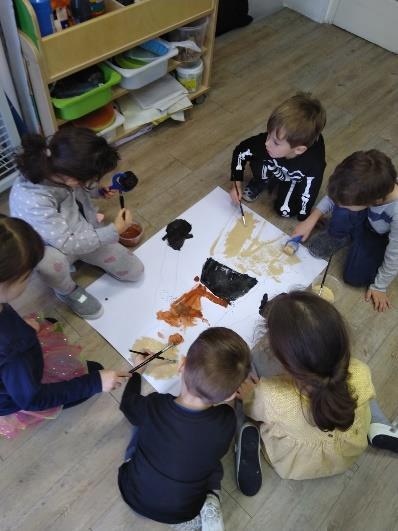 A opravdu, v muzeu pan Bambíno uviděl spoustu pravěkých otisků, a zkamenělin, obrovskou kostru dinosaura, a dokonce pravěkého člověka, který byl strašně chlupatý a byl zabalený do nějaké zvláštní