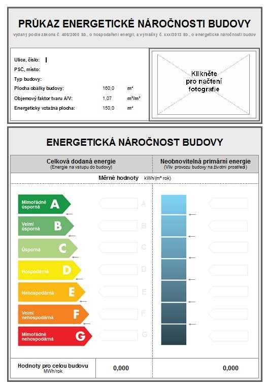 Protokol k průkazu energetické náročnosti budovy str. 16 / 18 Závěrečné hodnocení energetického specialisty Nová budova nebo budova s téměř nulovou spotřebou Splňuje požadavek podle 6 odst.