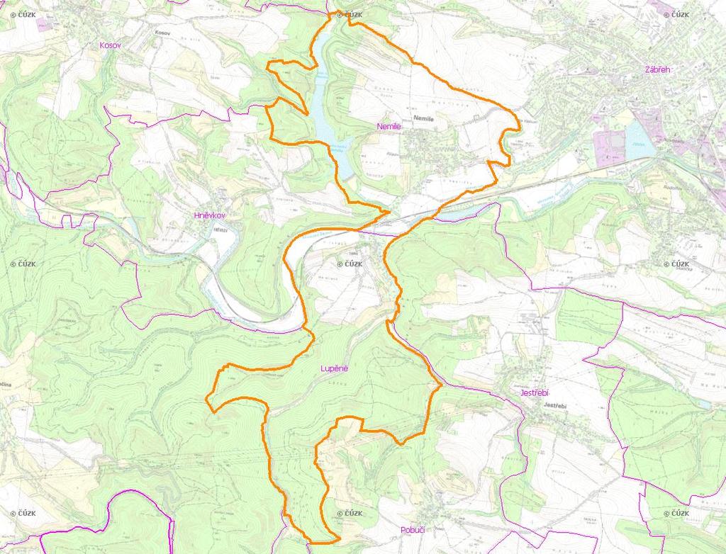 A. NÁZEV OBCE Název části obce (ZSJ): Mapa A: Území obce Lupěné Přehledová mapka