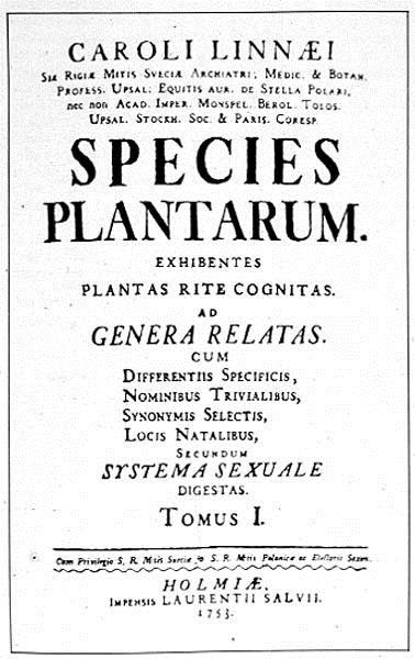 Species plantarum