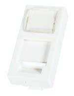 System class D, shielded ccesories (sockets, organizers, insert) System of socket frames with support, surface-mounted boxes, flush boxes, sockets, dummy plugs and electrical sockets is applied in