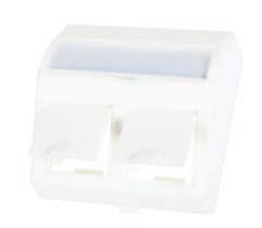 X X patchcord length (m) - 0,5; 1; 1,5; 2; 3; 4;5;7,5; 10m ccesories (sockets, organizers, insert) : 11330650 : 11330560 BKT Flat Plate 1 x RJ45 Socket ź The socket allows mounting telecom jacks in
