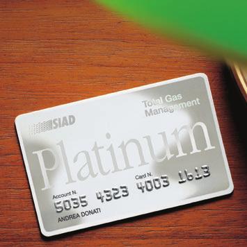 Služby, závody a zařízení Jestliže zvolíte Platinum neboli nabídku Total Gas Management od firmy SIAD, bude to znamenat, že si zajistíte plynulou dodávku a distribuci plynů jako takových a nebudete