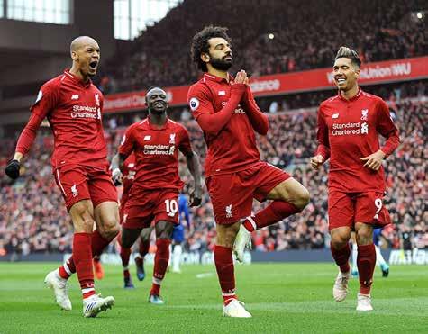 46 PREMIER LEAGUE BUNDESLIGA 47 PREMIER LEAGUE # MUŽSTVO Z V R P GÓLY B Titulové dostihy pokračují Trenérské rošády v předstihu BUNDESLIGA # MUŽSTVO Z V R P GÓLY B 1. Liverpool 34 26 7 1 77:20 85 1.