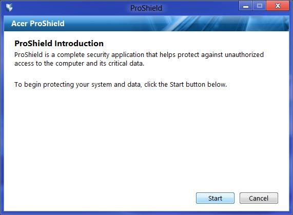 Acer ProShield - 41 Budete požádáni o nastavení hesla a můžete si vytvořit osobní zabezpečený disk.