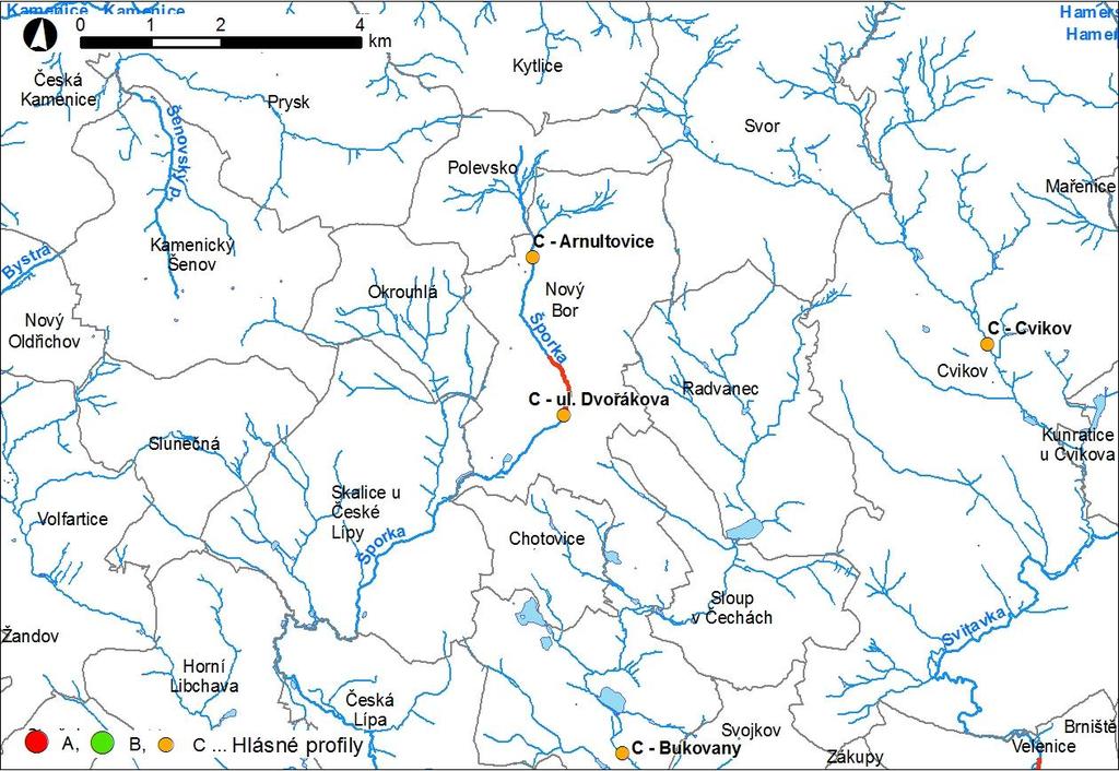 Obr. 2 Hydrografická mapa s dalším vodohospodářským obsahem 2 Charakteristika OsVPR 2.