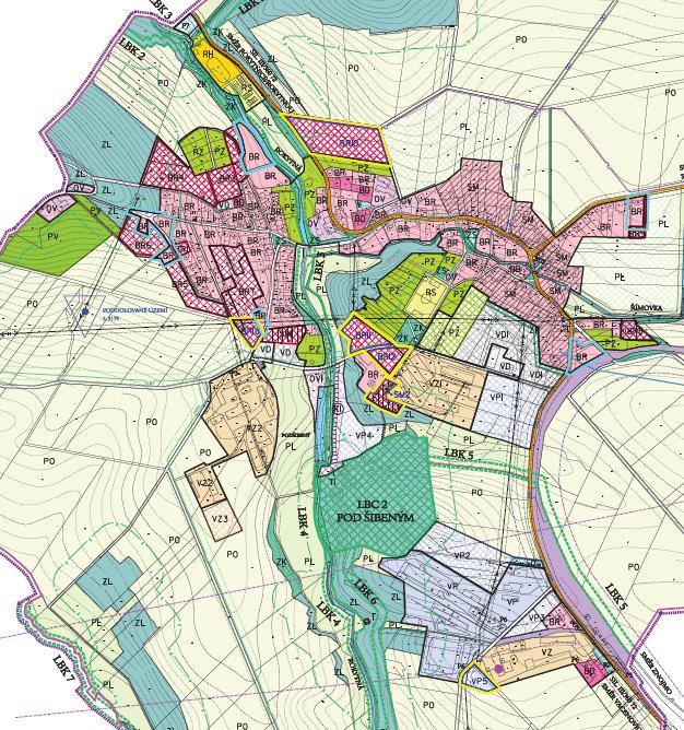 SCHEMA SOUČASNĚ PLATNÉ ÚPD (ÚP obce Kojetice se změnami č. 1 a 2) 11. 7.