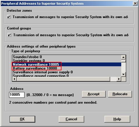 Systémové adresy pro BOSCH UEZ2000: Network surveillance... 10 005 (2715 HEX).