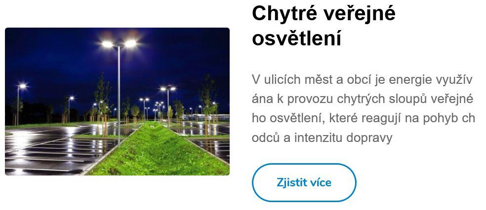 energie, prvků chytrých sítí (tzv.
