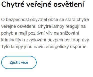 osvětlení či zelené infrastruktury.