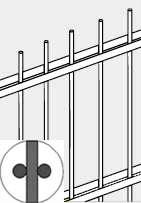 PLOTOVÉ PANELY DOUBLE 6/5/6 PVC A DOUBLE 6/5/6 HNZ PLOTOVÉ PANELY DOUBLE 6/5/6 PVC průměr drátu 6 / 5 / 6 mm, tolerance drátu ± 0,1 mm rozměr oka: 200 x 50 mm (osová vzdálenost drátů), vnitřní rozměr