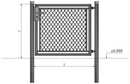 BRANKY JEDNOKŘIDLÉ ZÁHRADNÍ BJZ Sloupky Rám brány Výplň Povrchová úprava Trubka ø 60mm x 2,00mm Trubka ø 38mm x 1,50mm Čtyřhranné pletivo poplastované, velikost oka 50mm ZN + PVC (RAL6005) Branky BJZ