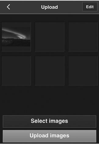 Nahrávání snímků z terminálu Smartphony a tablety Importujte fotografie ve smartphonu nebo tabletu do zařízení Connect Station.