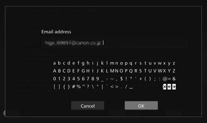 account settings/nastavení účtu webové služby]. 2 Stiskněte tlačítko <g>.