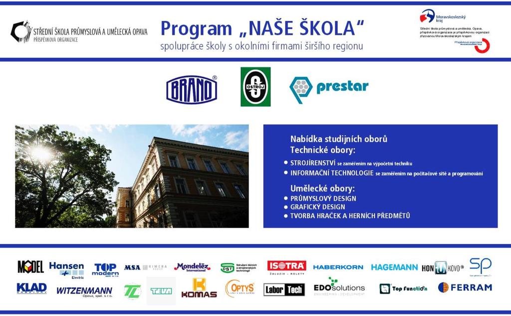 Manažeři firmem seznámí žáky školy s trhem práce, složitostí dnešního obchodního prostředí, strategiemi firmy Přednášky proběhnou ve škole dle zájmu firem.