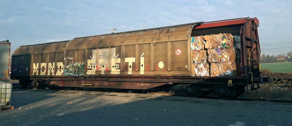 6 Cargovák Únor 2019 Obnovení přeprav recyklovaného papíru z Prahy-Běchovic do Rakouska.