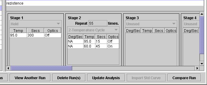 3. Následně přes ikonu creat run zadat parametry konkrétní analýzy: 4.